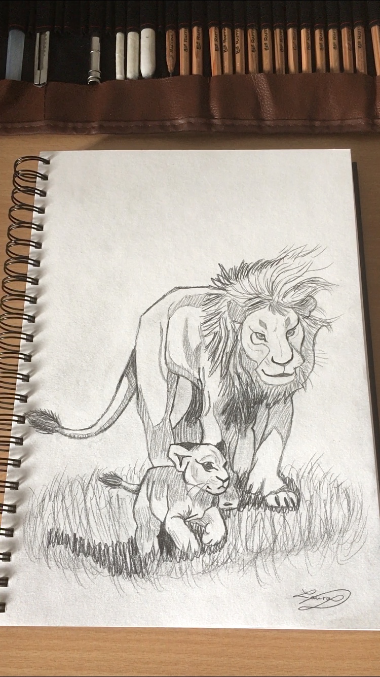 dessin lion